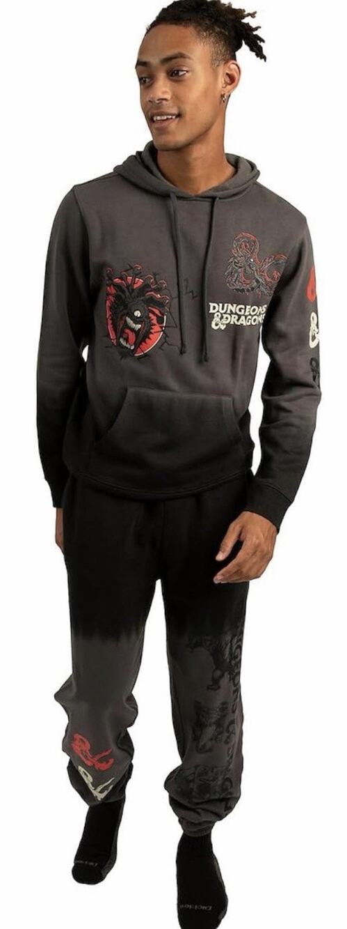 Dungeons & Dragons Adult Hoodie Jogger Combo Gray Men’s XL